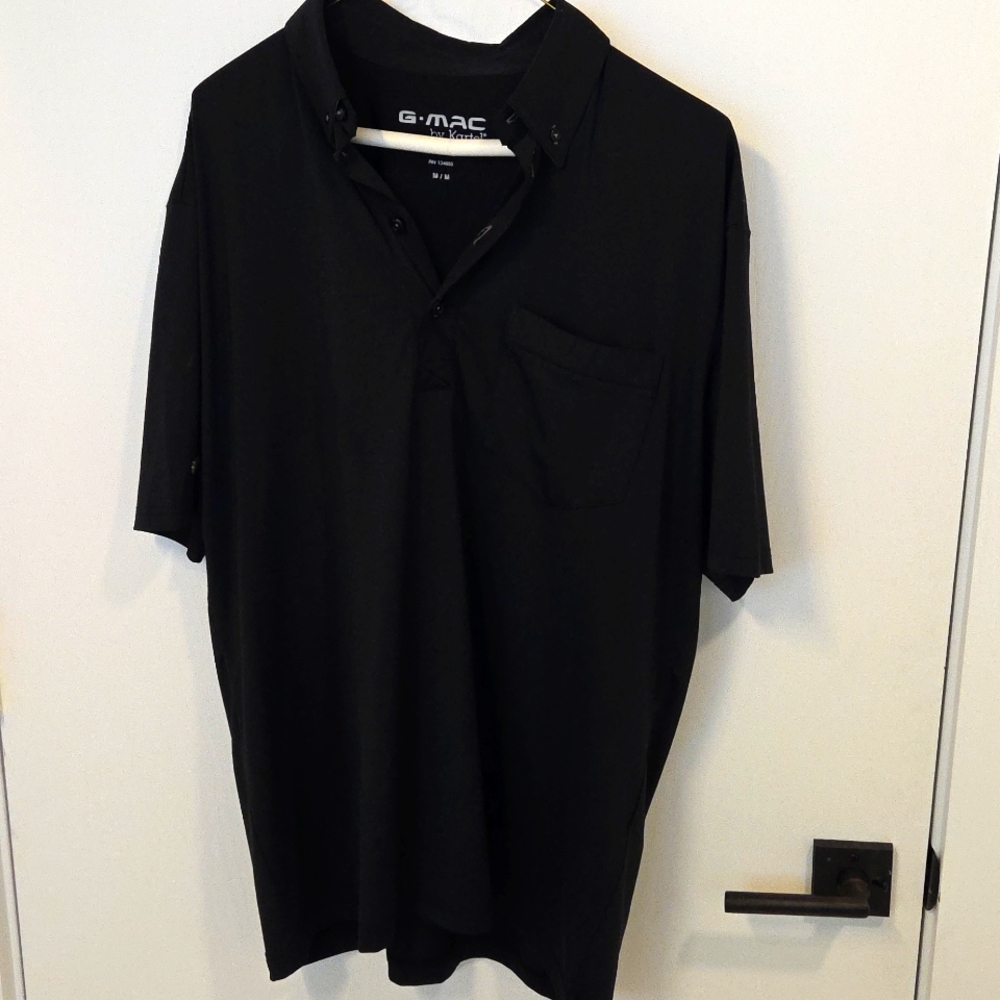 GMAC by Kartel Medium Black Golf Collared Shirt